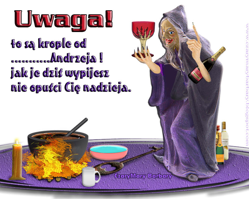 Czarownica przypomina o andrzejkach